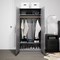65-Inch Freestanding Tall Cabinet with Clothing Rod and Shelves for Bedroom or Kitchen Storage